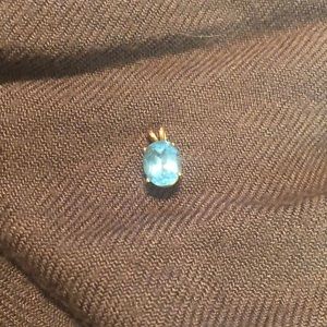 Blue Topaz And Gold Pendant